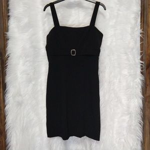 SEAQUIN HEARTS little black dress w/ square buckle